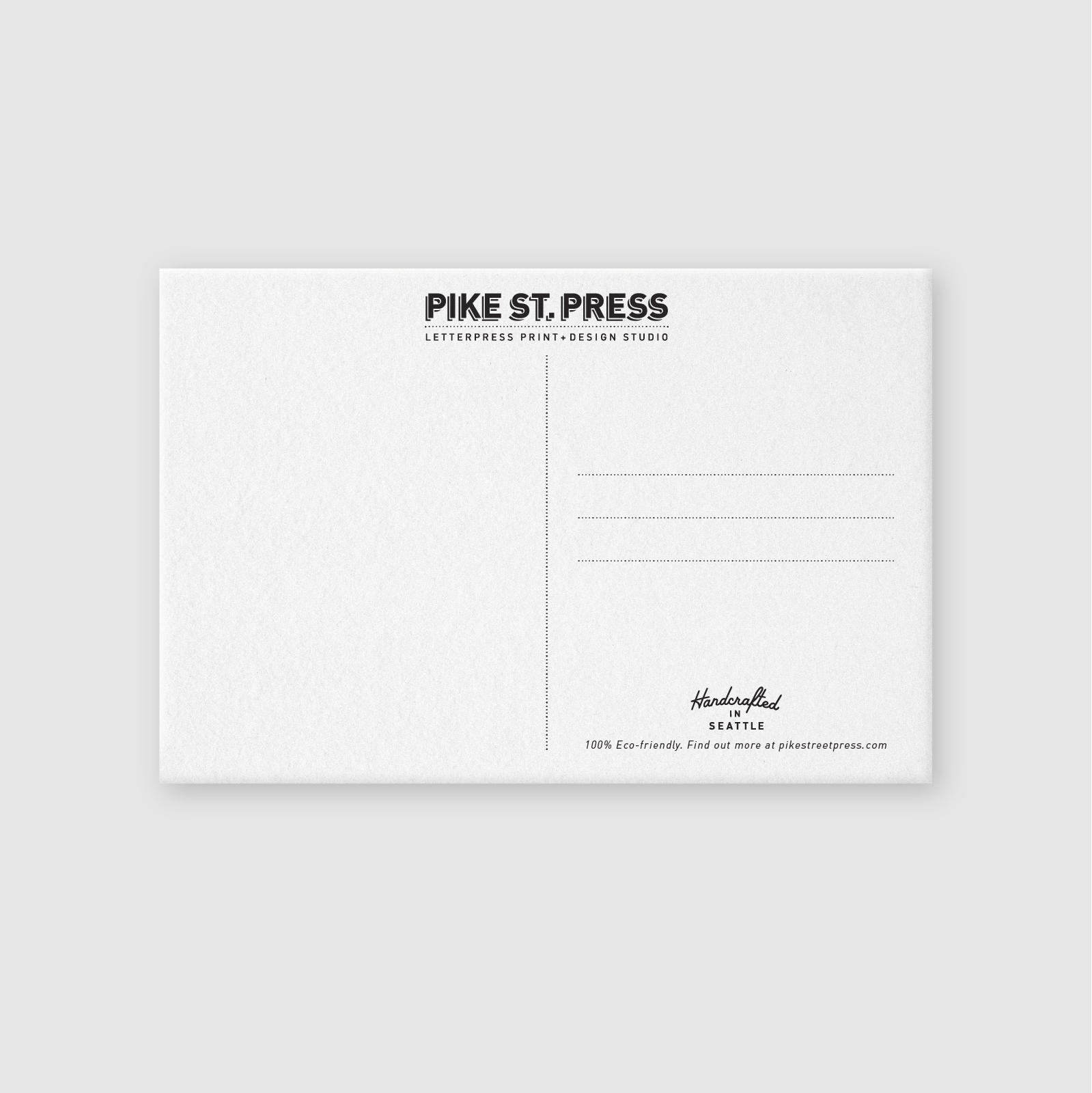 Pike Street Press – Großhandel Postkarten – Postkarte Evergreen WA Map1