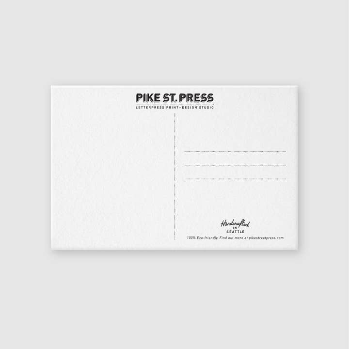 Pike Street Press – Engroshandel Postkort – Evergreen WA Kort Postkort1