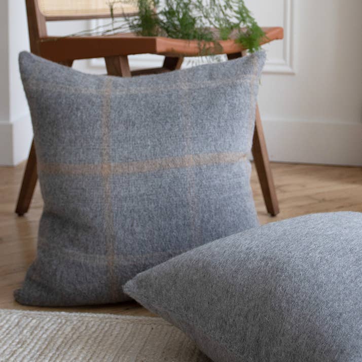 Linen Way Inc. - Wholesale Throw Pillow Cover - Awenda Alpaca Plaid Pillow Cover - in 2 colors