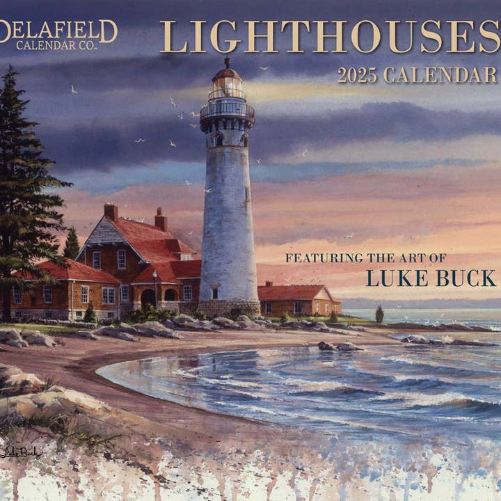 CAL-2025 LIGHTHOUSE for wholesale by DELAFIELD CALENDARS by Robert Lang Co.