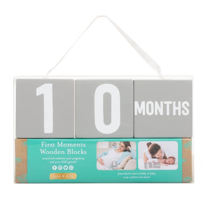 Kate & Milo - Wholesale Milestone Age Block - Kids & Baby - Wooden Milestone Age Blocks Photo Prop10