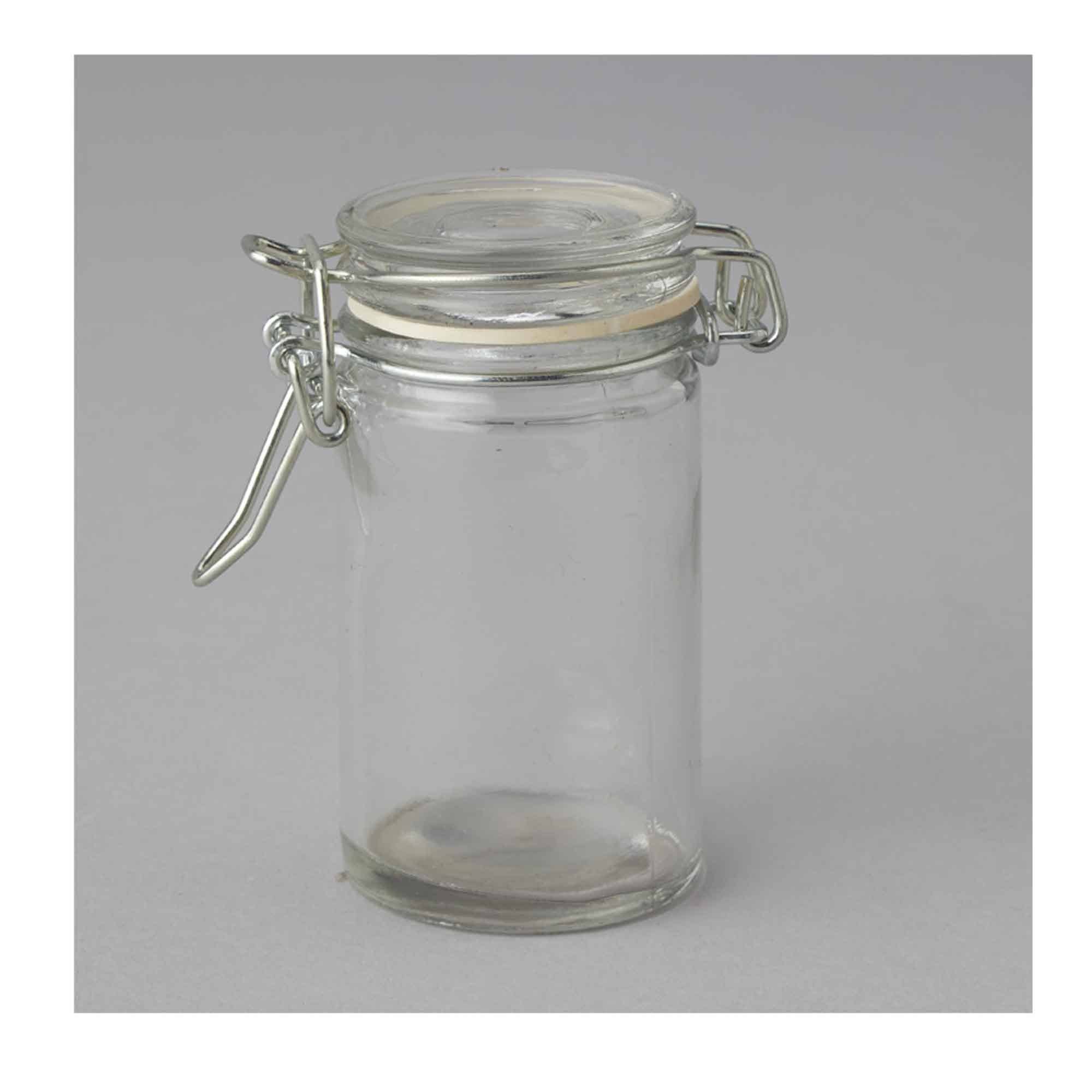 Portofino International Trading, USA - Wholesale Jar - Glass Favor Jar with Hinged Lid - Pack of 120