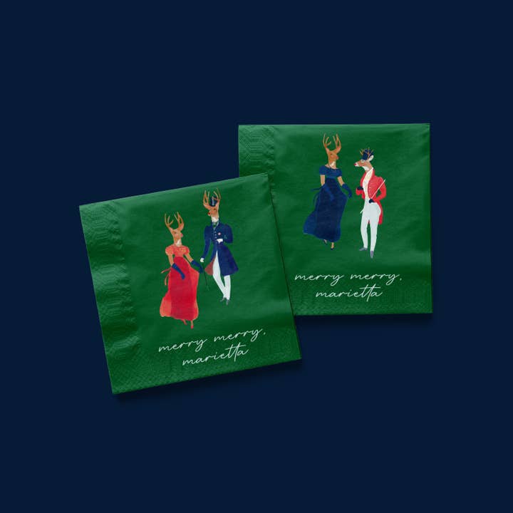 Guardanapos de Cocktail Merry Merry Marietta por atacado de Roo Paper