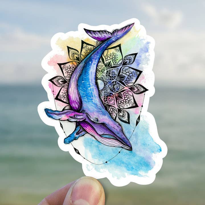 Sea Whale Vinyl Sticker for wholesale by Sweet Humors