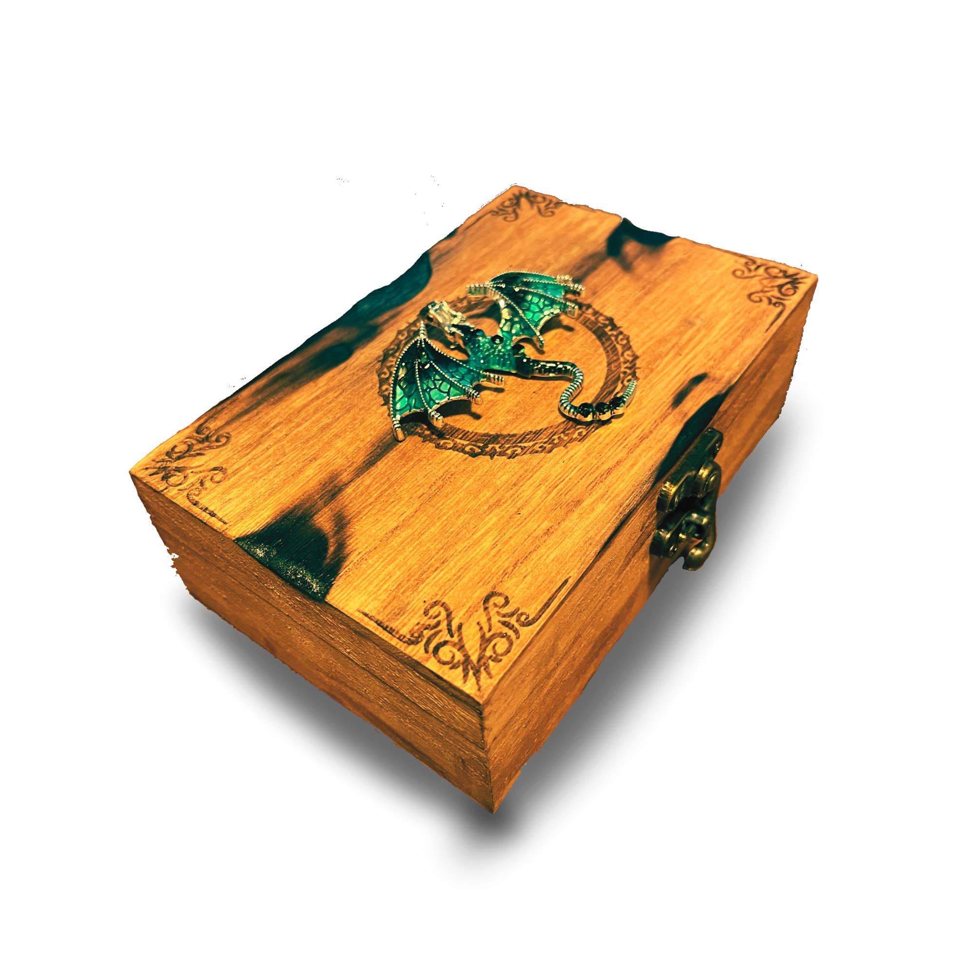 Timeless Motifs – wholesale Jewellery box/organiser – Dragon Keepsake Wood Box, Gothic dragons gift