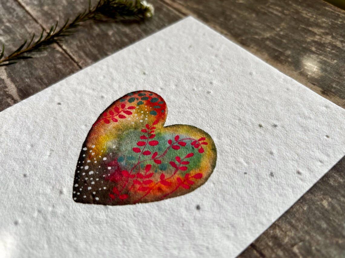 Erika's Whimsical Art – wholesale Love card – Plantable Seed Paper Love Card, Blank Inside 4