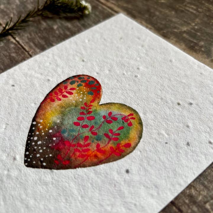 Erika's Whimsical Art – wholesale Love card – Plantable Seed Paper Love Card, Blank Inside 4