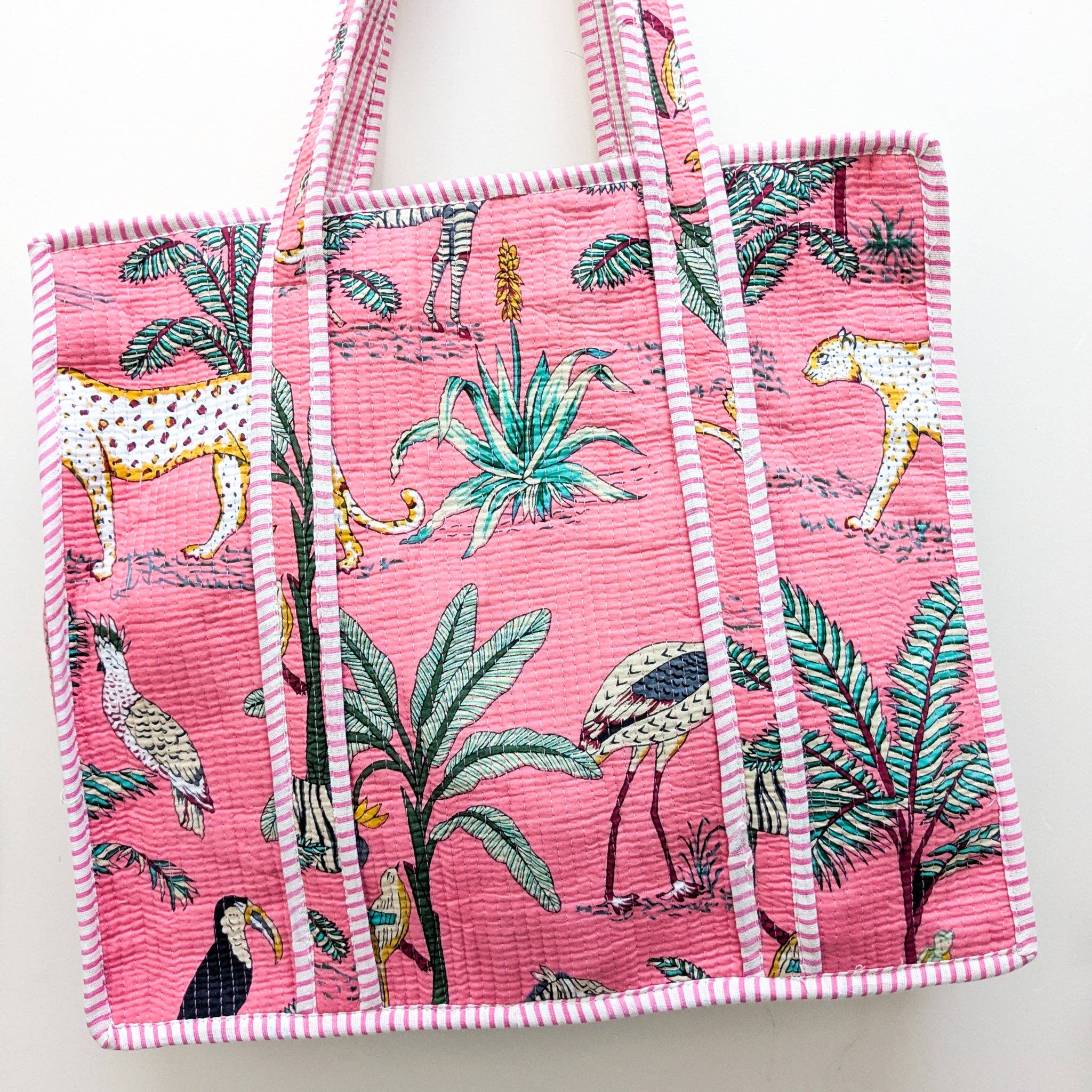 Shakti.ism - Wholesale Tote Bag - Women's - Quilted Market Tote Bags: Colourful Screen Printed Kantha Tote Bags, Ethically Handmade in India4