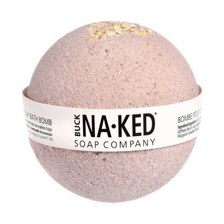 Purple Brazilian Clay Bath Bomb for wholesale by Buck Naked Soap Company