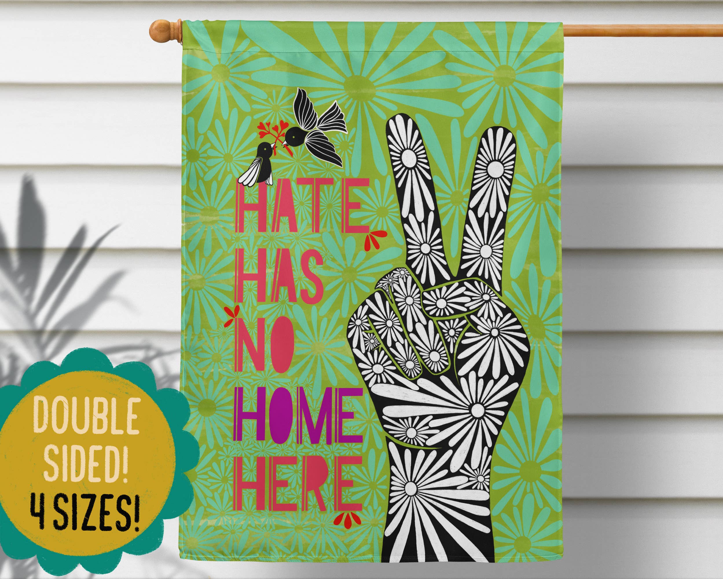 Declaration HOME - Wholesale Flag - Hate Has No Home Here Garden and House Flag - Double Sided1