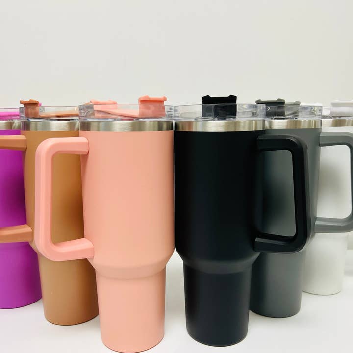 MadebyOmo - Wholesale Insulated Mug/Tumbler - 40oz Tumbler l Blank 40oz Tumbler with handle
