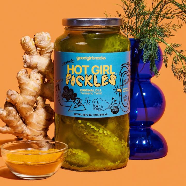 HOT GIRL PICKLES Original Dill 32oz for wholesale by Good Girl Snacks