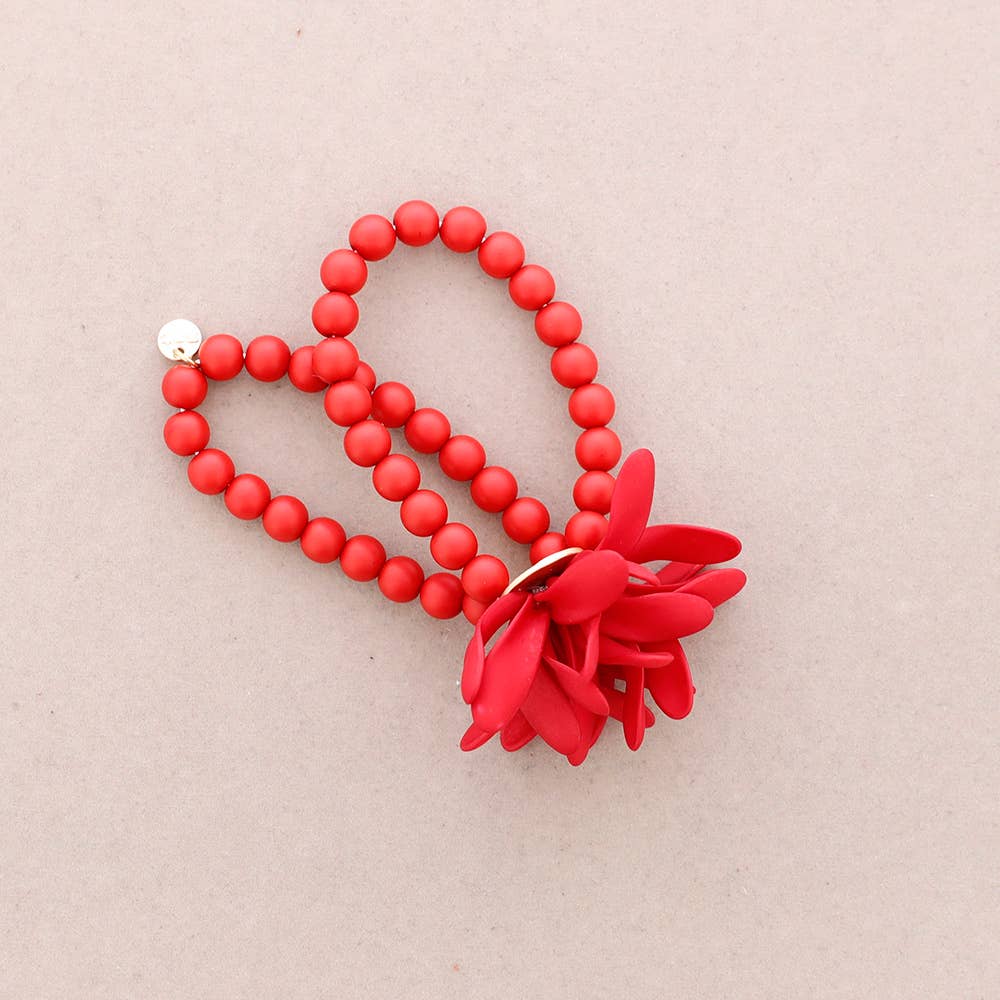 Sonata - Wholesale Beaded Bracelet - ELASTIC BRACELET RESIN FLOWER BEADS1