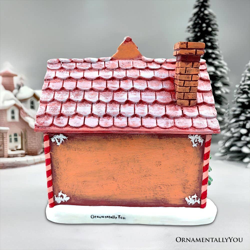 OrnamentallyYou – wholesale Decorative figurine – Sparkling Pink Winter Magic LED Gingerbread Home Figurine5