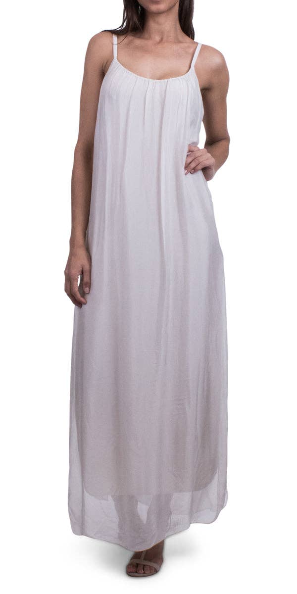 Gigi Moda - Wholesale Dress - Women's - Silk Spaghetti Maxi Dress0