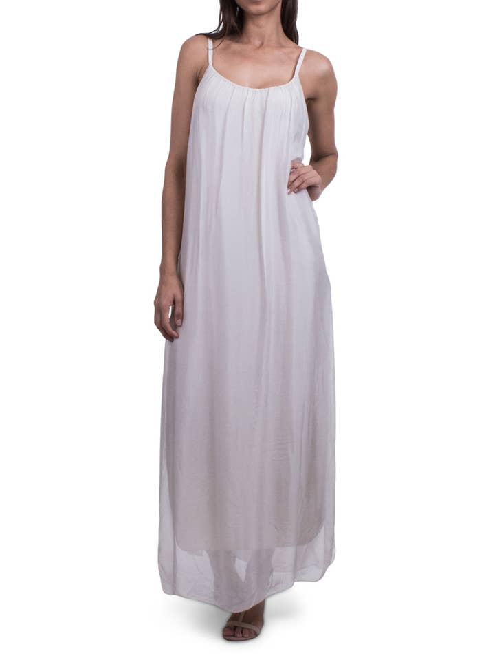 Gigi Moda - Wholesale Dress - Women's - Silk Spaghetti Maxi Dress