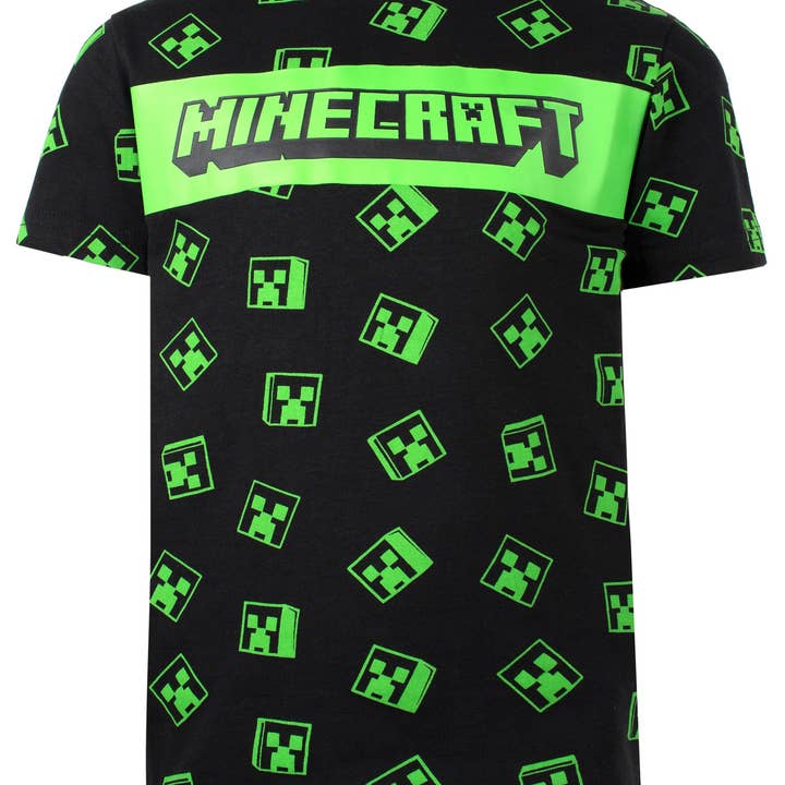 Minecraft Creeper T-shirt - Sort for engroshandel hos Fringoo Group Ltd