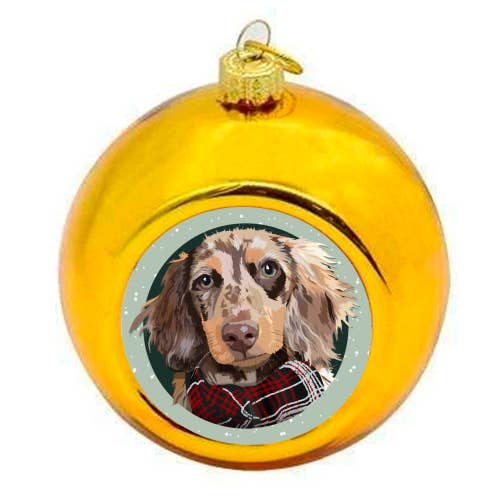 Christmas Baubles 'Christmas dachshund p for wholesale by ART WOW