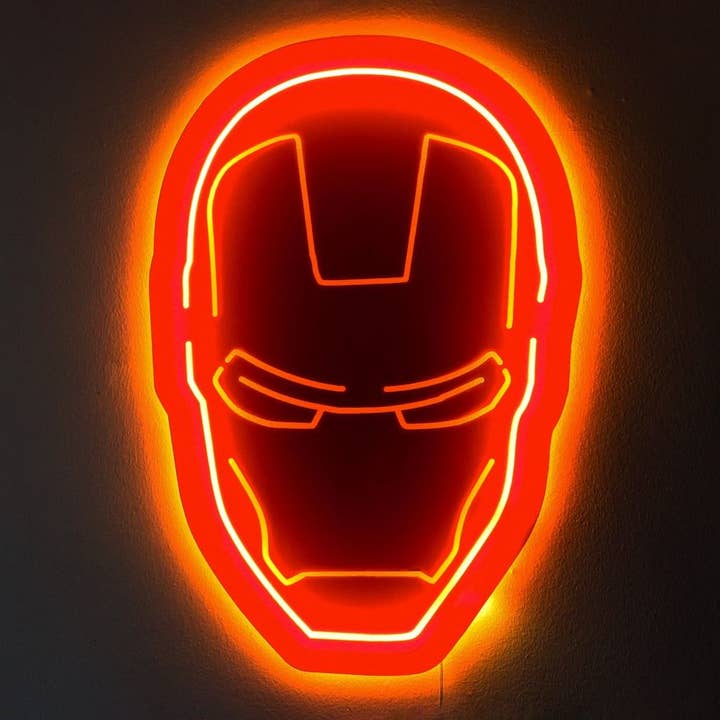 Cartel de neón de Iron Man Comics para venta al por mayor de Aoos Custom