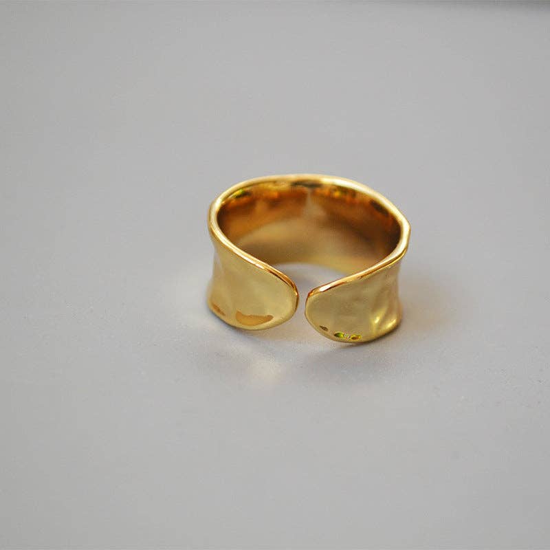 Revelari - Wholesale Cocktail/Statement Ring - Gold Wide Cuff Statement Ring1