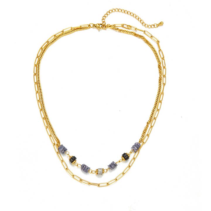 Vana necklace in stainless steel for wholesale by BELLE MISS