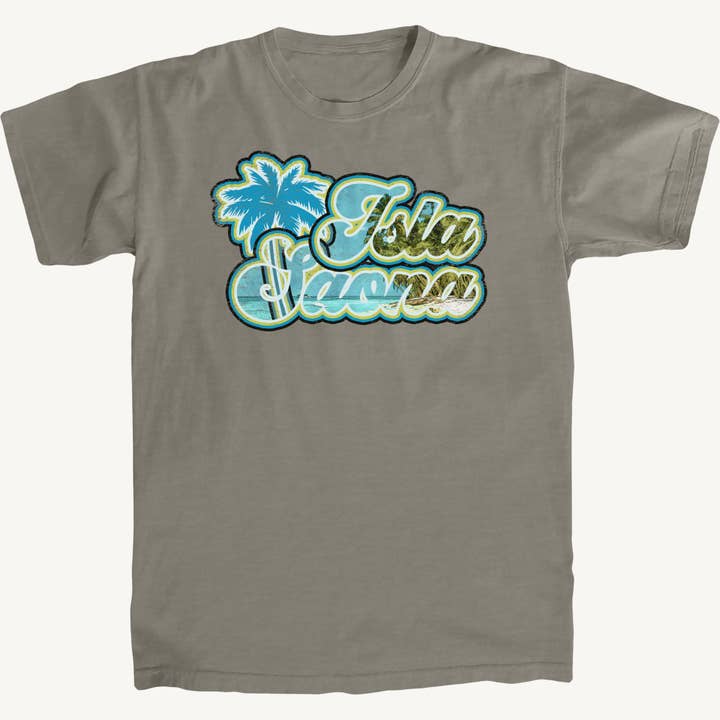 Isla Saona Strand Retro Premium T-shirt for engroshandel hos Salt Water Colours