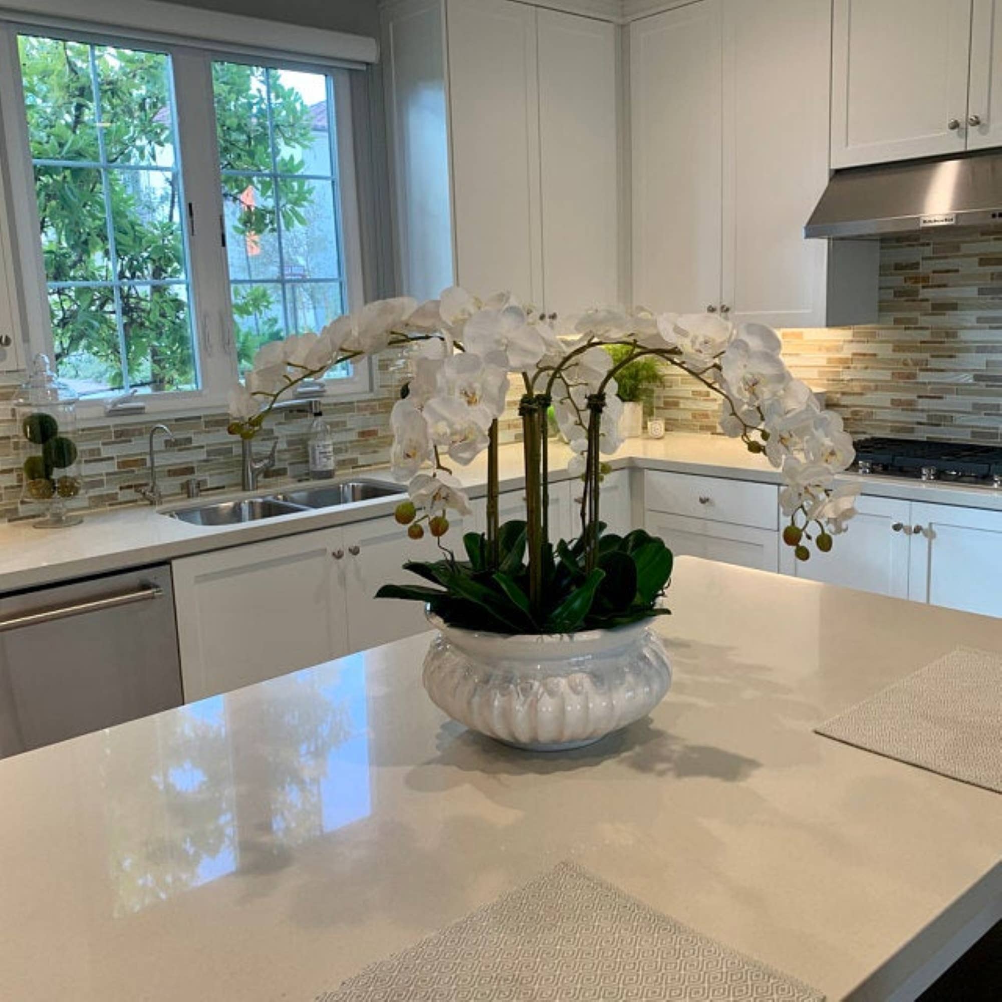 Angel Isabella – wholesale Artificial flowers – Large Orchid Centerpiece Crafting Set-Flower/Moss/Foliage3