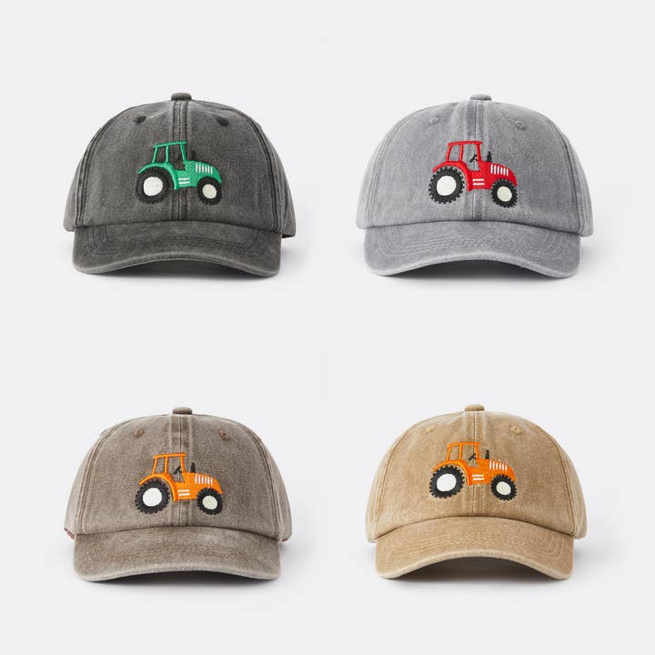 Auraquise - Wholesale Baseball Cap - Kids - Kid's Green Tractor Embroidered Baseball Cap11