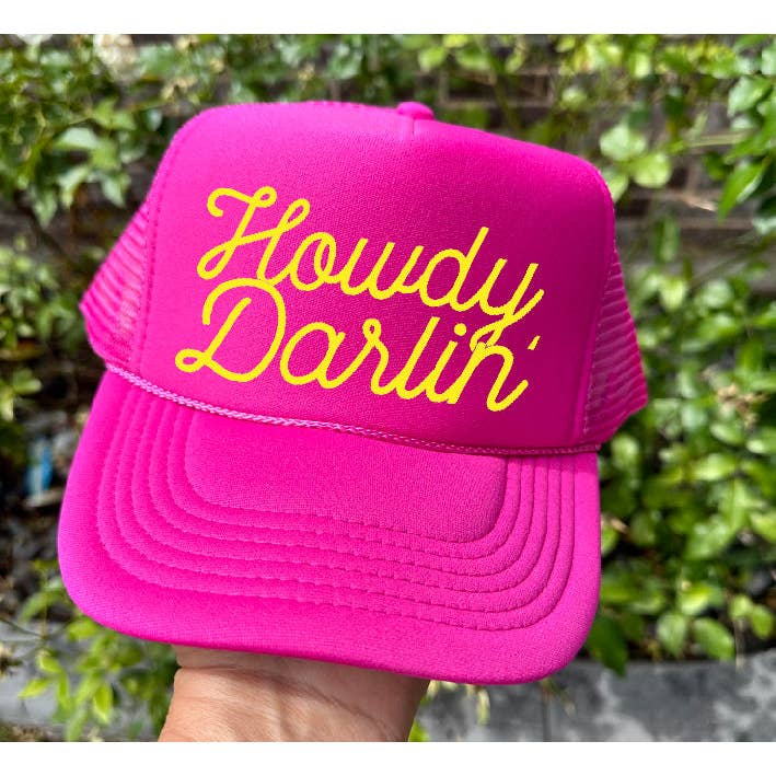 Southern Attitude Designs Inc – boné - Mulher por atacado – Boné de camionista estampado Howdy Darlin' DTF