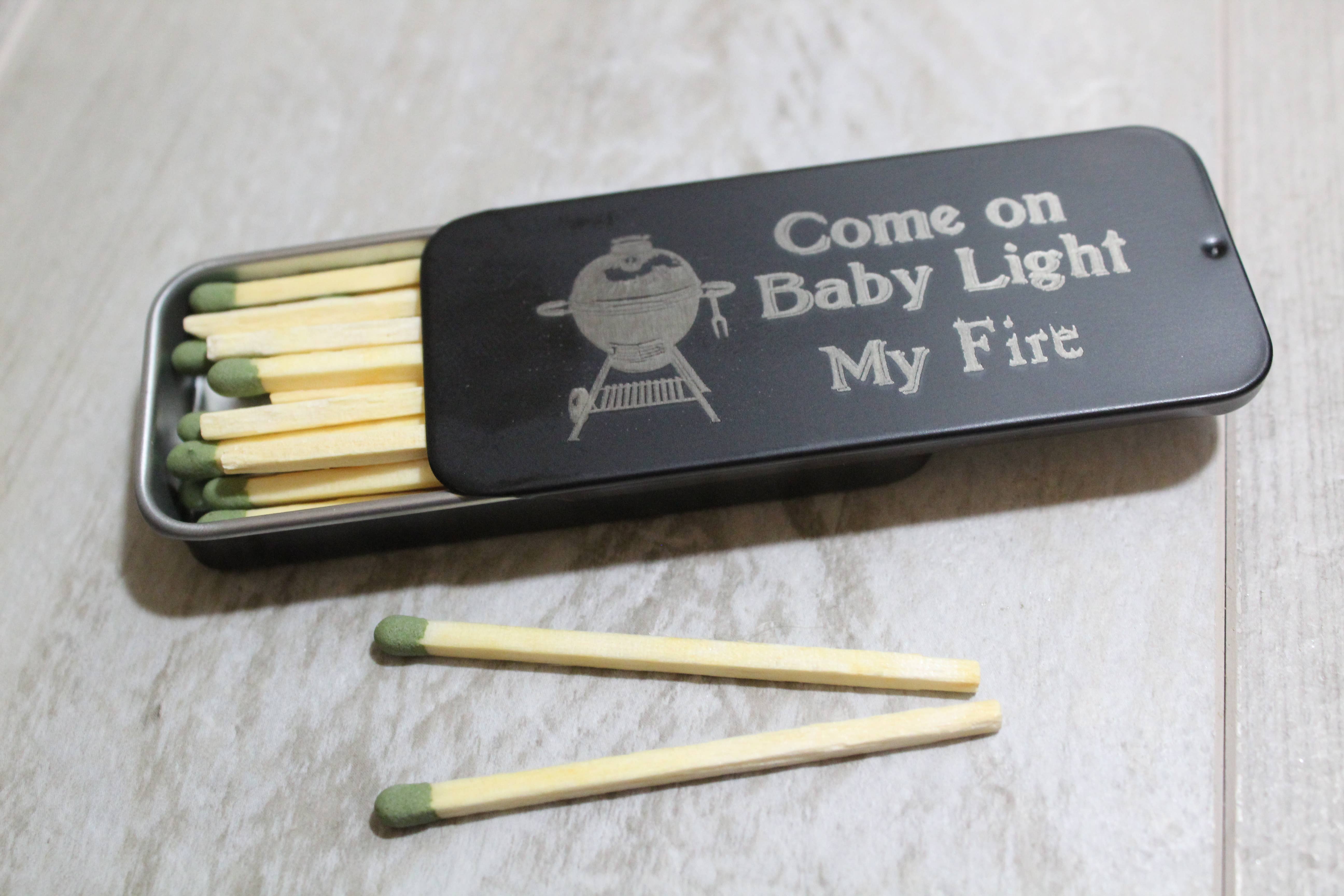 Raven Design - Wholesale Matches - Black Metal Match Refillable Tin1