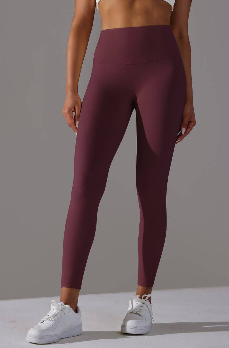 HIDDENBRAND - Wholesale Athletic/Lounge Leggings - Women's - Double-Sided Brushed Nude Breathable Yoga Pants0