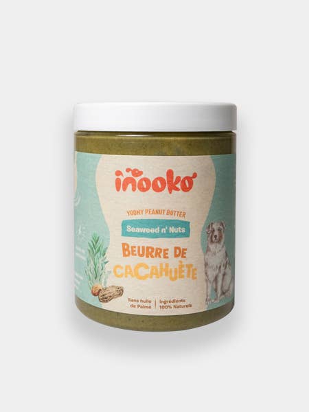 INOOKO – wholesale Husdjursfoder – Hund – Jordnötssmör för hund - Spirulina och Kelp