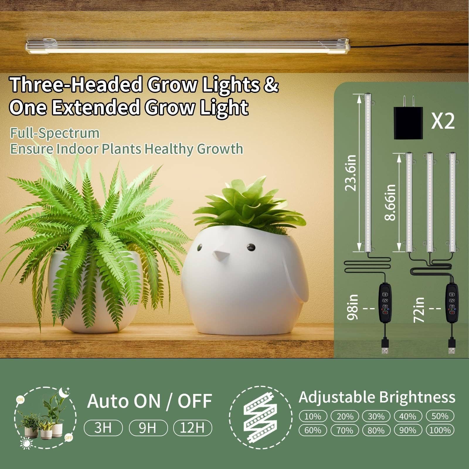 39F Inc. - Vente Supports de plantes - Support de plantes en métal à 8 niveaux avec lampe de culture pour intérieur9