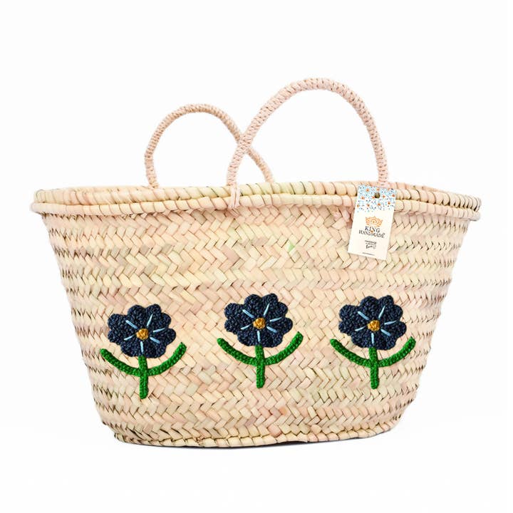 Handvävd Daisy Flower Basket - Snygg sommarväska för wholesale av King Of Handmade