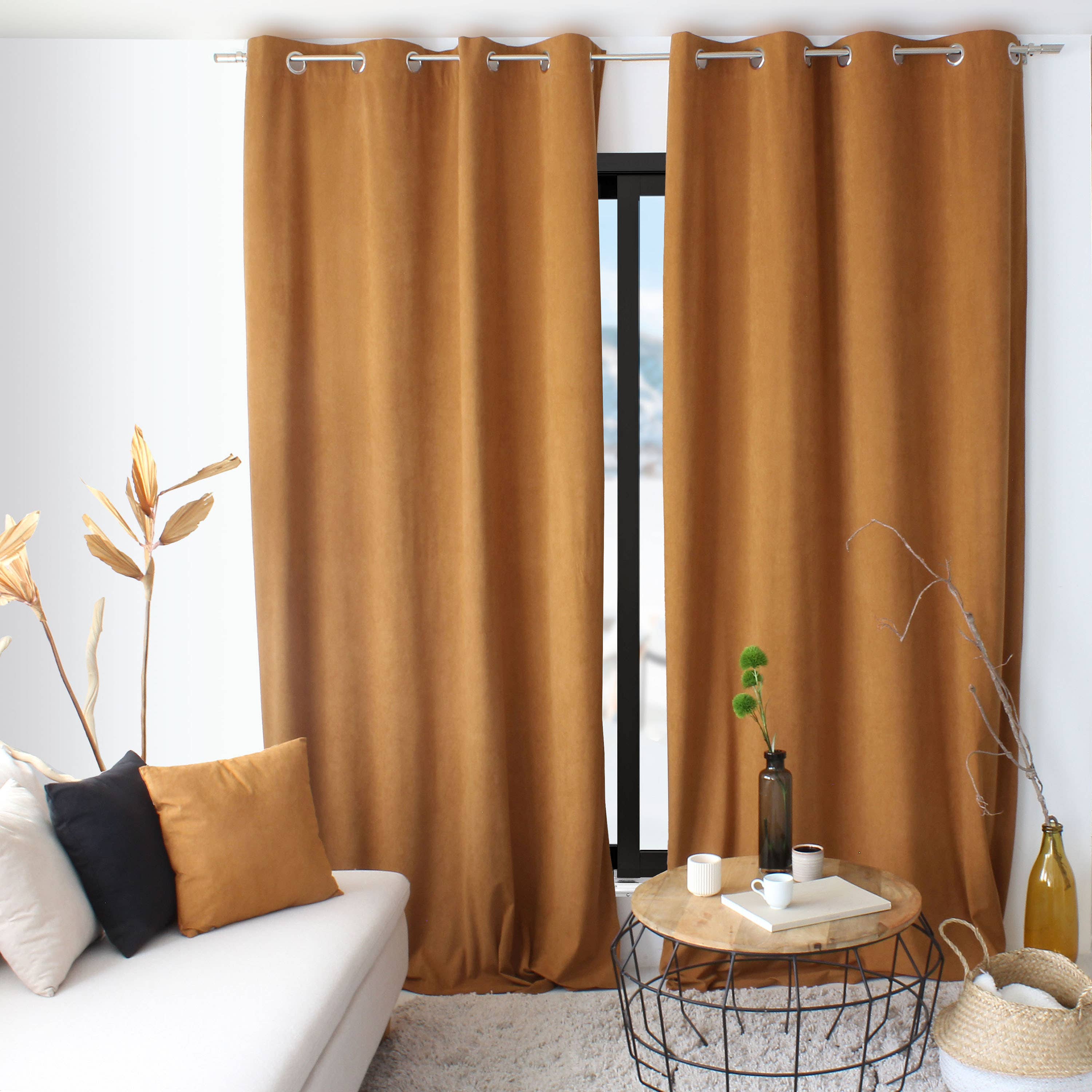 DECOSTARS - CmaDECO - Wholesale Curtain - Eyelet Curtain, 140x260cm, Velvet, Câlin Collection2