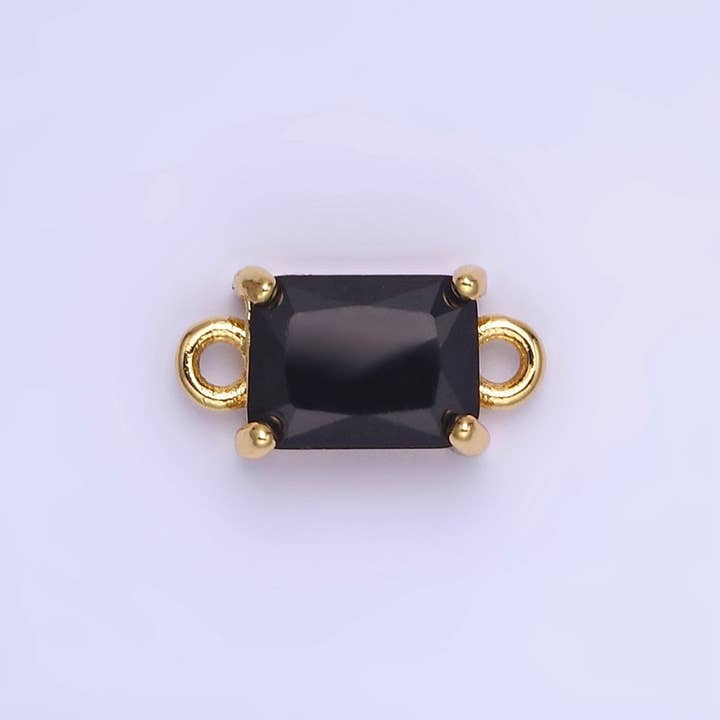 Aim Eternal - Venta al por mayor Abalorios/colgantes individuales - Conector de Baguette de CZ Relleno de Oro de 14K | G422 - G4294