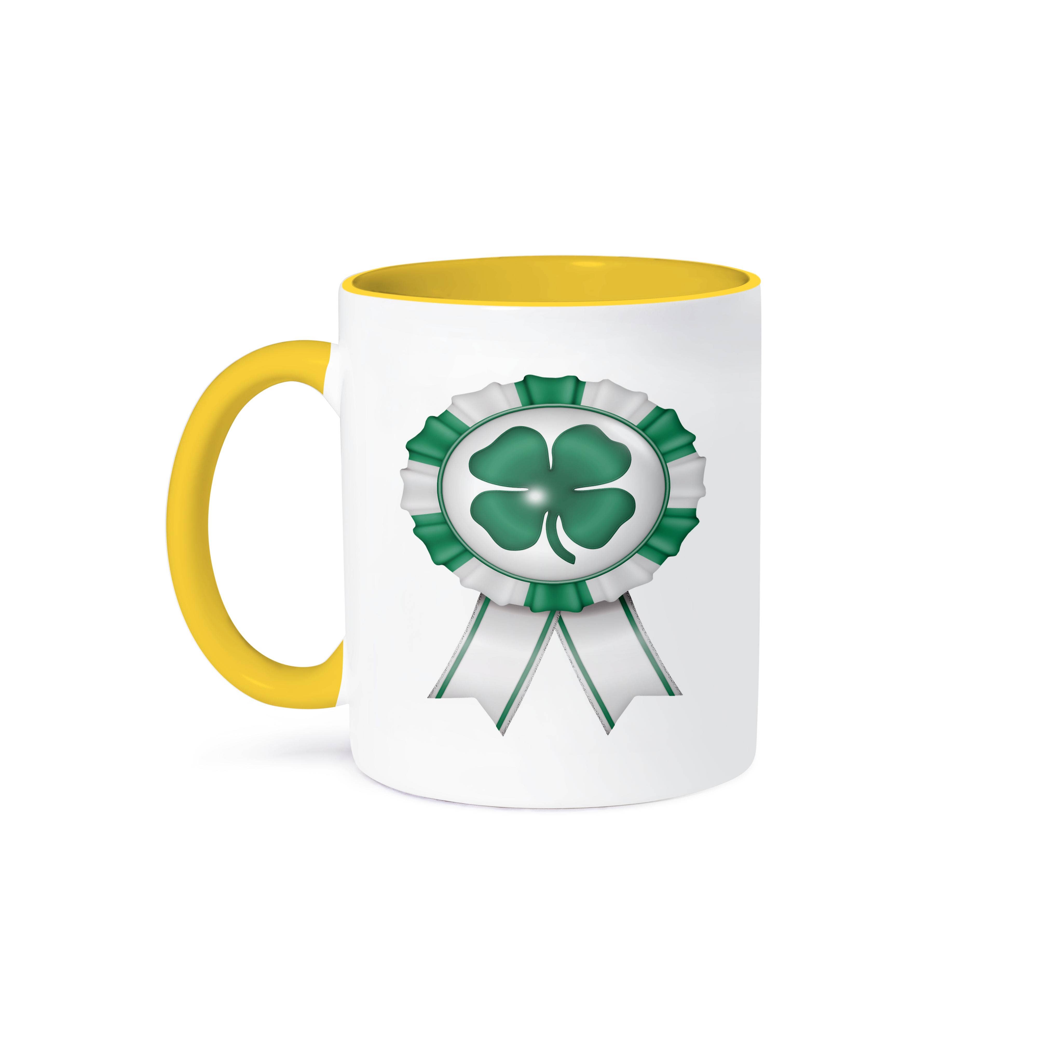 3dRose - Wholesale Coffee Mug - 3dRose, Four Leaf Clover Badge Illustration, Mug0