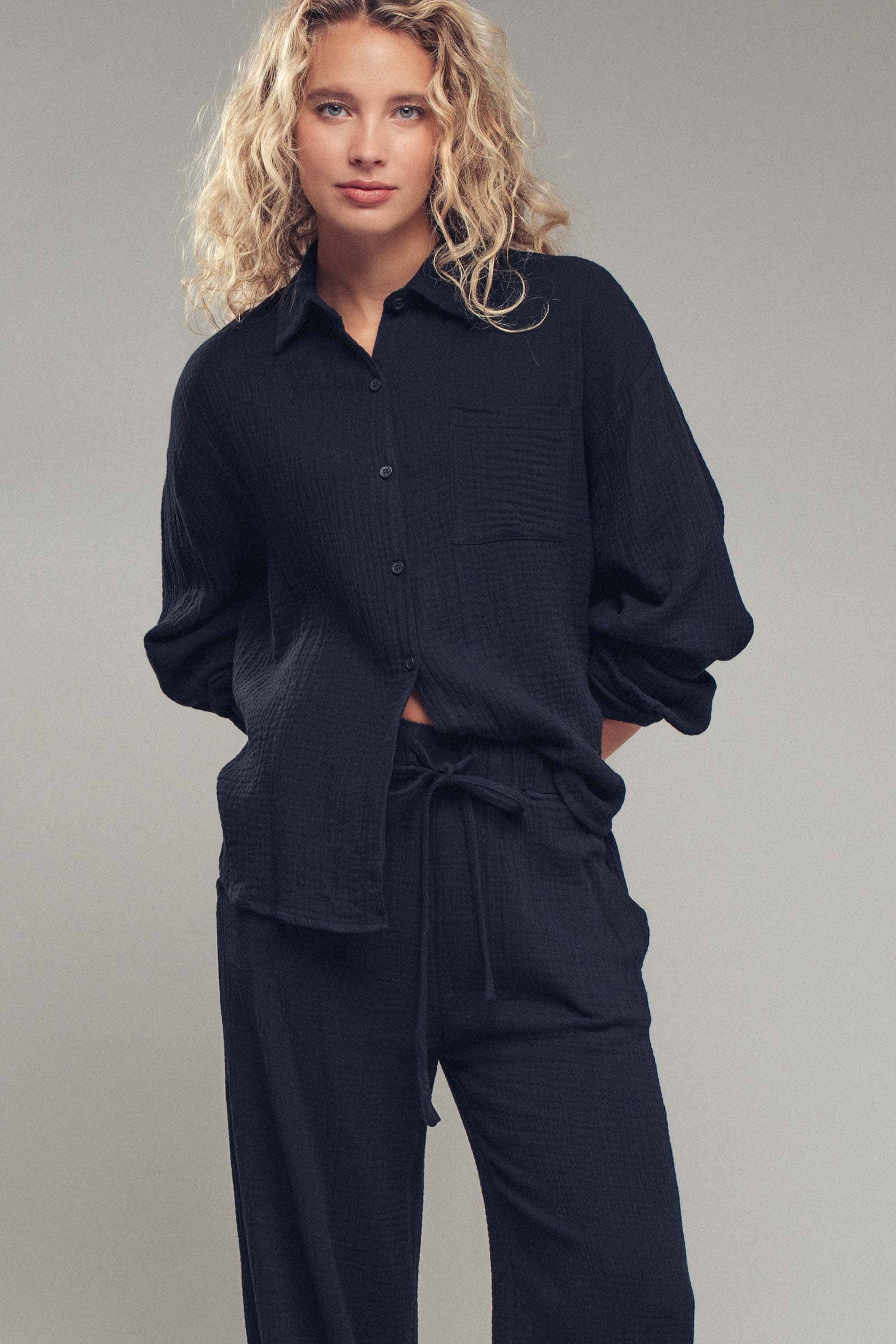 Urban Daizy - Wholesale Lounge Set - Women's - Textured Cotton Gauze Lounge Set12