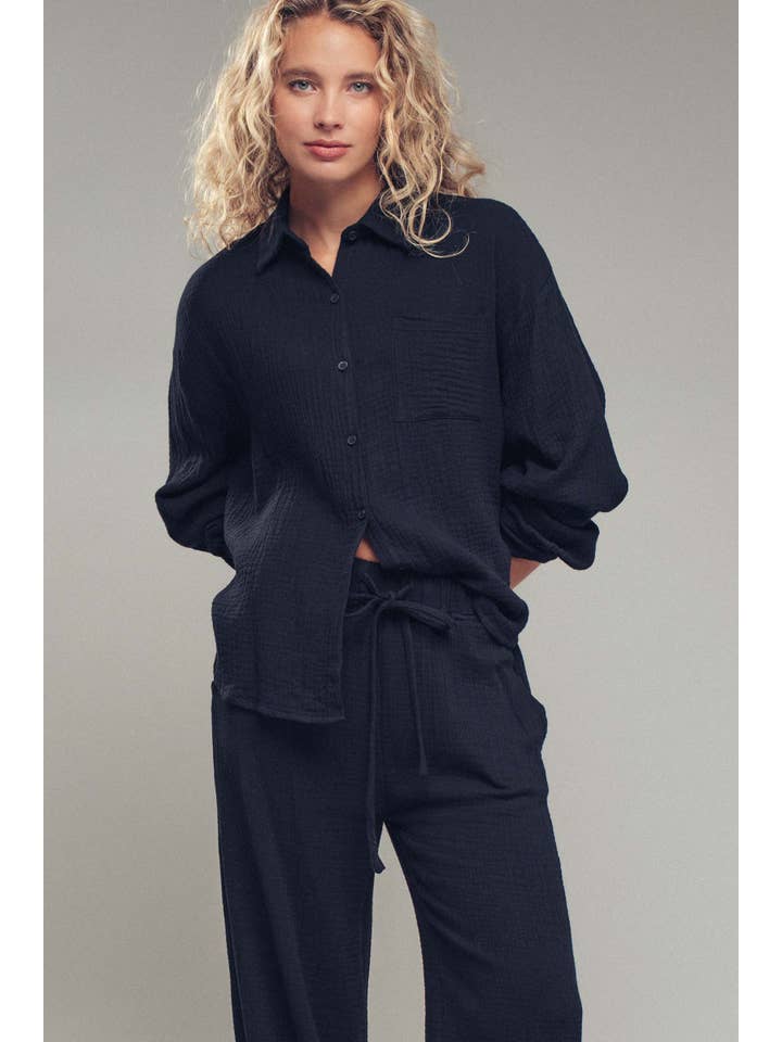 Urban Daizy - Wholesale Lounge Set - Women's - Textured Cotton Gauze Lounge Set12