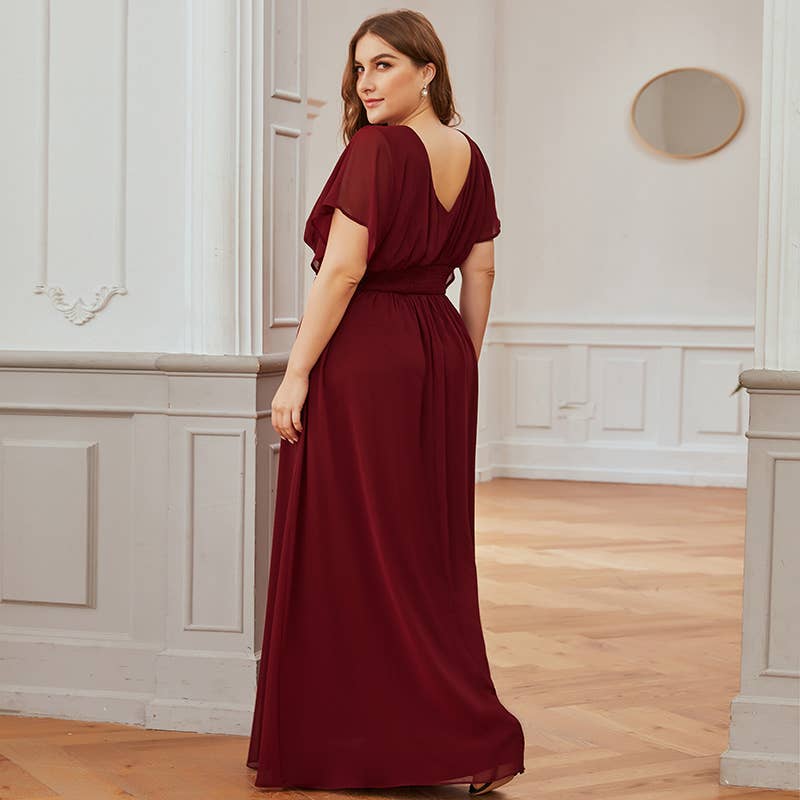 Ever-Pretty - Wholesale Dress - Women's - Plus Size A-Line Empire Waist Maxi Evening Party Dress1