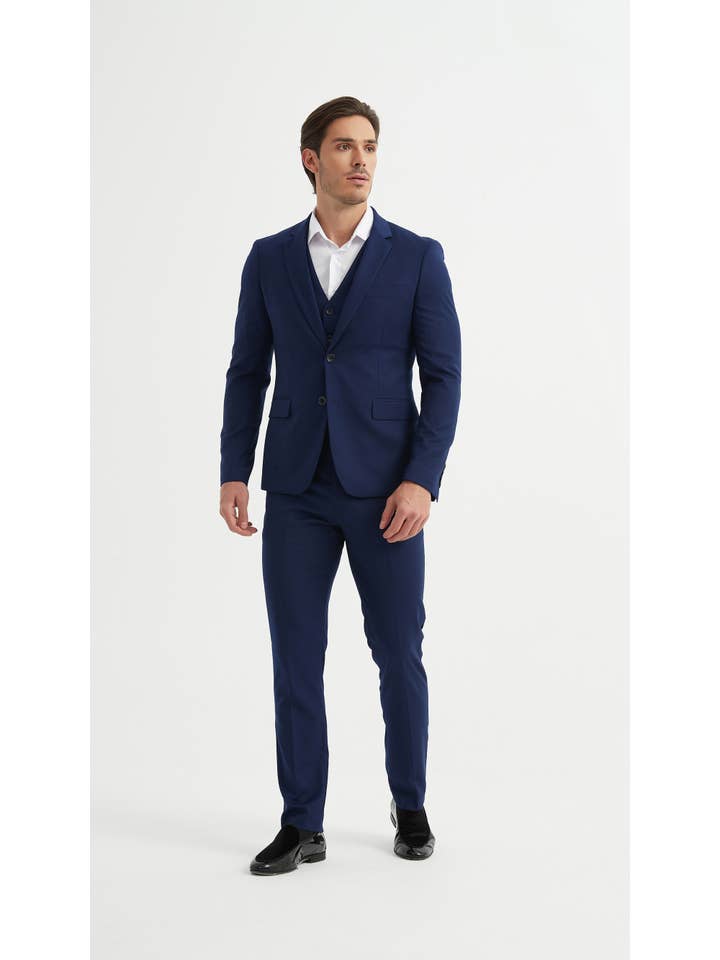 Yves Enzo - Wholesale Suit Set - Men's - 3 pieces suit - Navy blue2