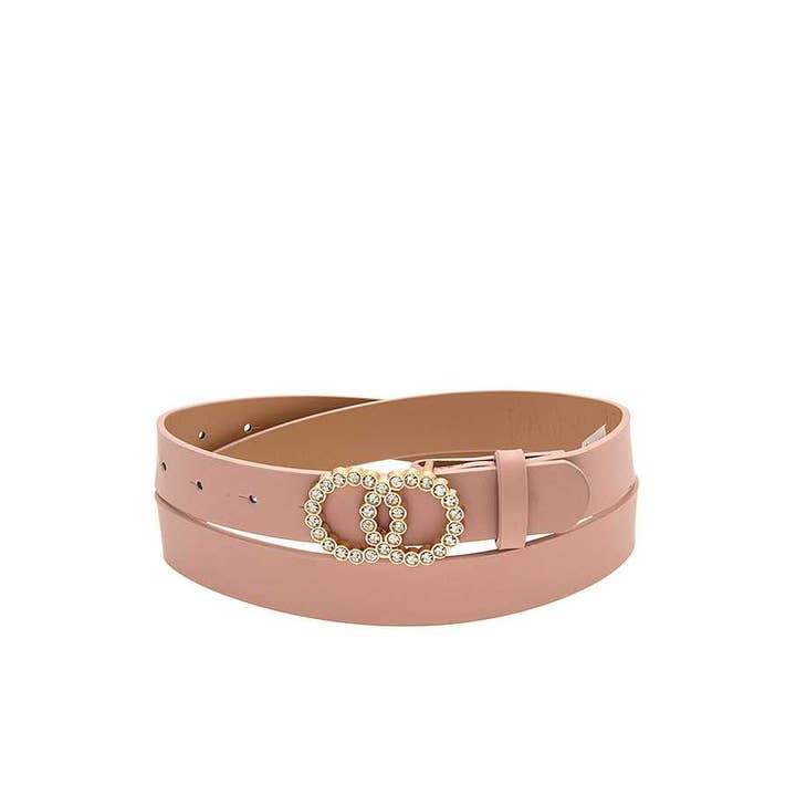 anbfashion - Wholesale Belt - Women's - RHINESTONE PAVE INFINITY BUCKLE FASHION BELT 55