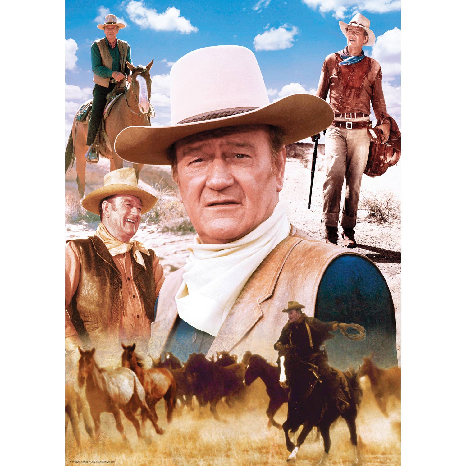 Masterpieces Puzzles - Wholesale Puzzle - Adult - John Wayne Collection - America's Cowboy 1000 Piece Puzzle1