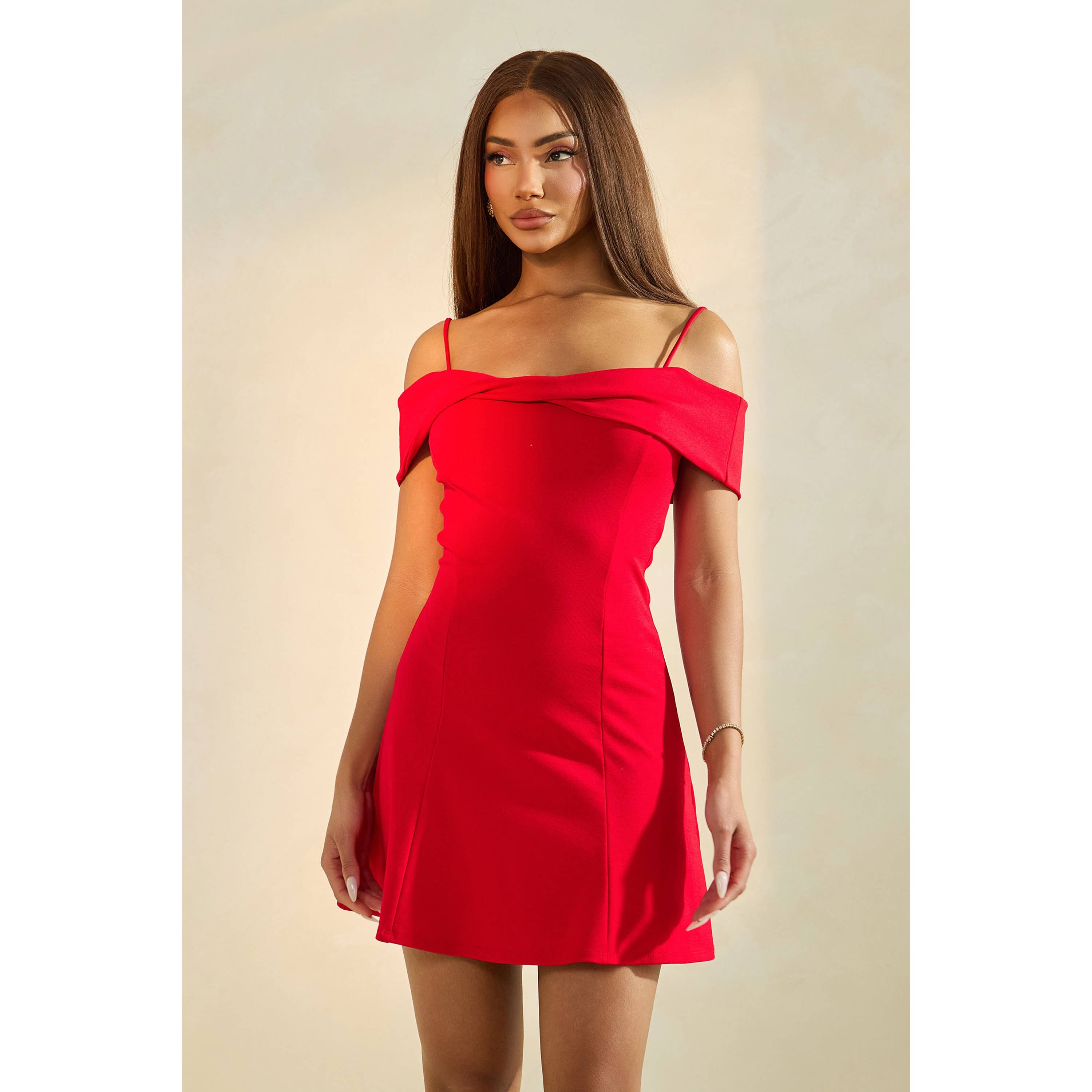 CEFIAN FASHION - Wholesale Dress - Women's - GRACEFUL MOMENT OFF SHOULDER A-LINE DRESS2