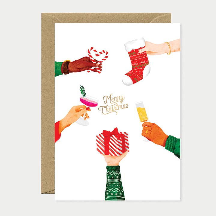 Merry christmas cheers - Greeting card for wholesale by ALL THE WAYS TO SAY - Europe
