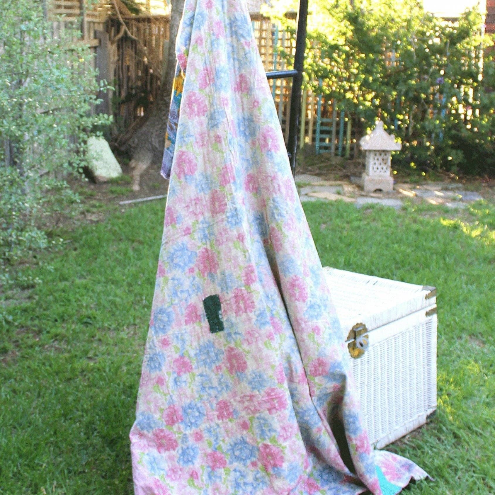 Glamthread - Wholesale Quilt - Handmade Indian Kantha Quilt Blanket Throw Duvet - Sunset3