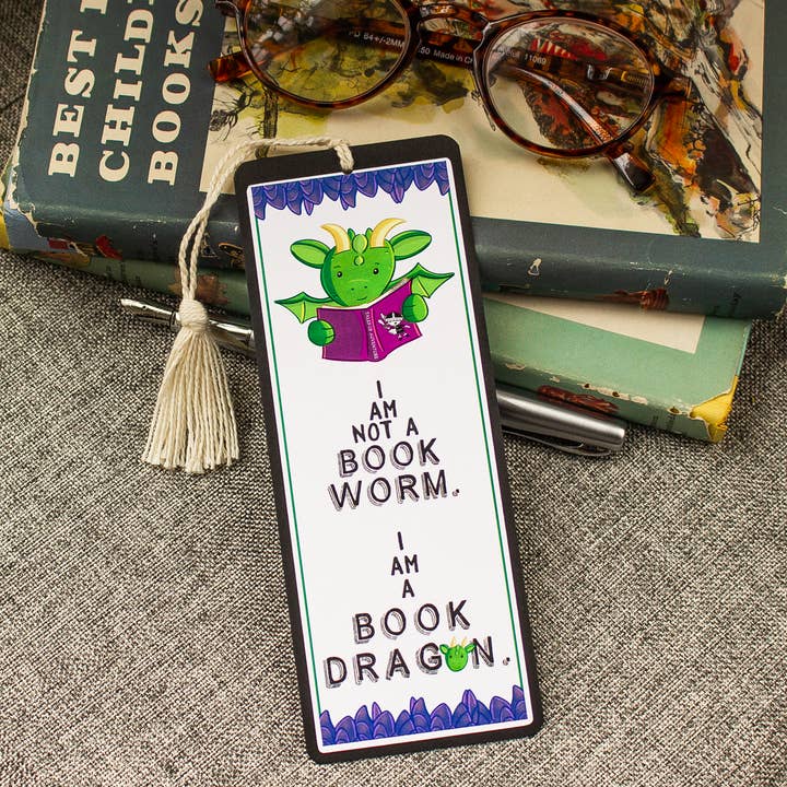 Book Dragon Bookmark for Kids for wholesale by Sunshine and Ravioli