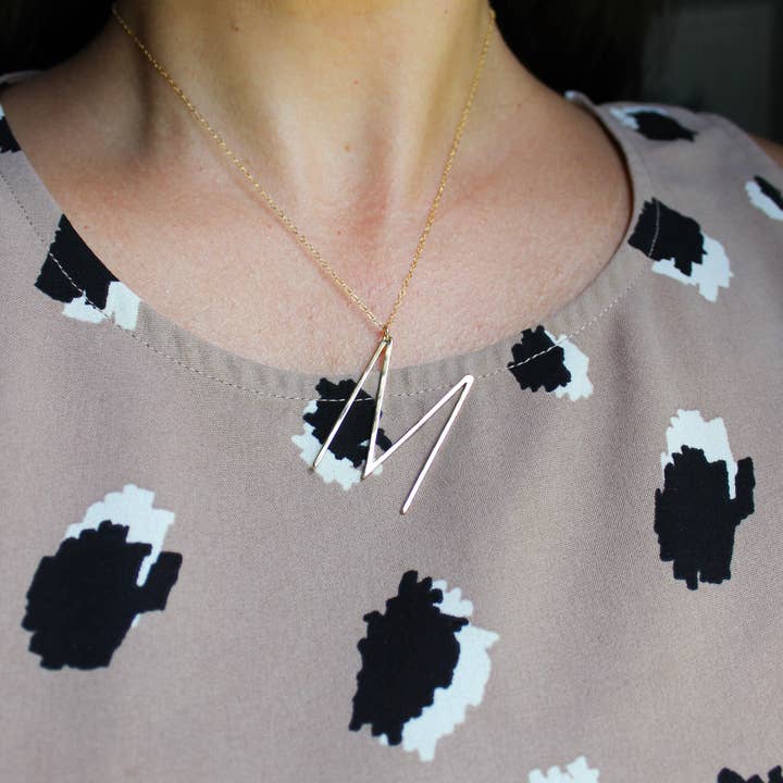 Laalee Jewelry - Wholesale Pendant/Charm Necklace - Gold Large Letter Necklace, Large Initial Necklace Christmas3