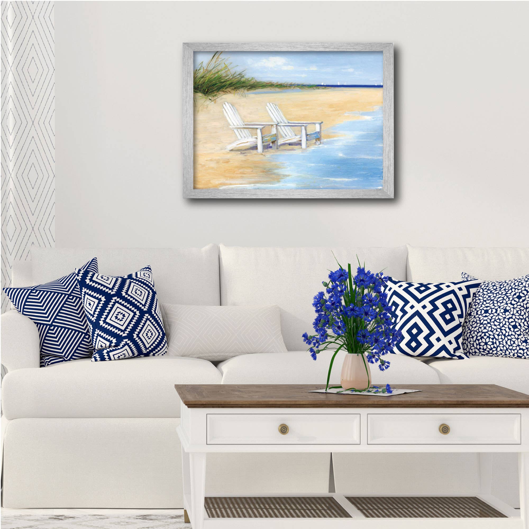 Courtside Market - Wholesale Kunstprint - Waterzicht canvas met lijst werk1