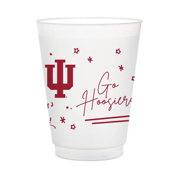 Indiana Frosted Flex Cup (8-Pack) for wholesale by Valiant Gifts Inc
